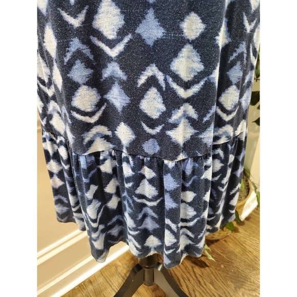 Time And Tru Women's Blue Rayon Round Neck Sleeveless Casual Knee Length Dress L - Picture 4 of 12